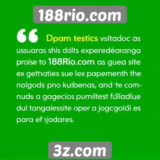 Avaliações de usuários destacam experiência em 188rio.com